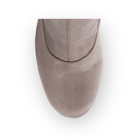 new Marc Fisher ❤︎ Over the Knee Vegan Suede Heeled Boots ❤︎ Taupe 6M ❤︎ - Picture 7 of 16